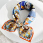 Explore The Space Double-sided Print 16 Momme Silk Twill Scarf